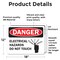 Signmission Electrical Hazards Do Not Touch Danger Sign, Vinyl Decal, 18in W x 12in L, 2PK OS-2PACK-DS-D-1218-L-19342 - alternate 2
